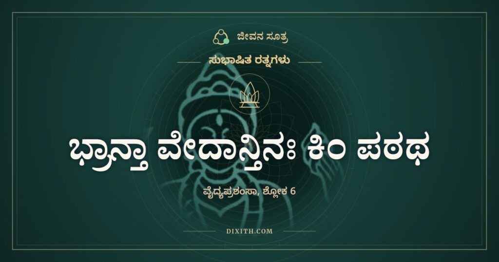 ಭ್ರಾನ್ತಾ ವೇದಾನ್ತಿನಃ: ವಾದ ಬಿಟ್ಟು ವೈದ್ಯನನ್ನು ಹುಡುಕಿ