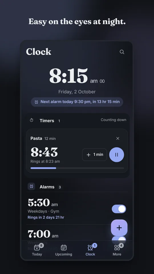 Ayojana in the dark theme.